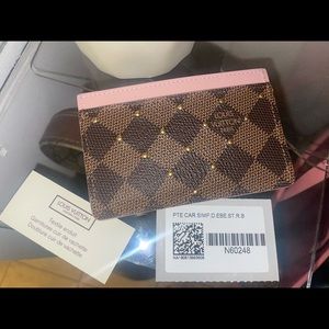 Studded Louis Vuitton card holder brand new with tags and dust bag